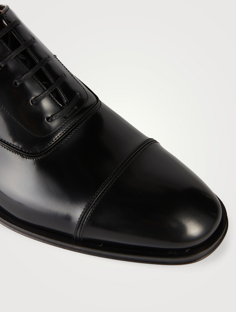 Shop FERRAGAMO Riley Leather Oxfords