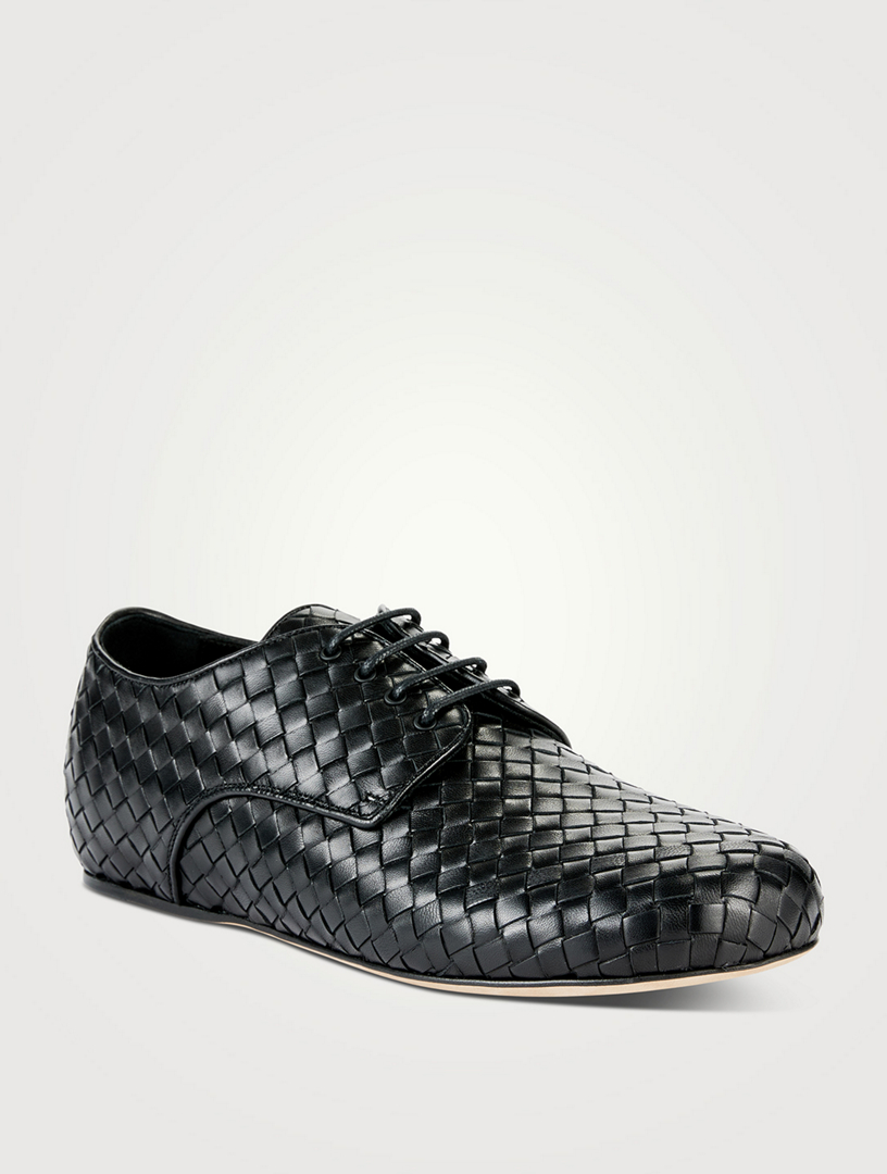 Plaited hot sale leather shoes