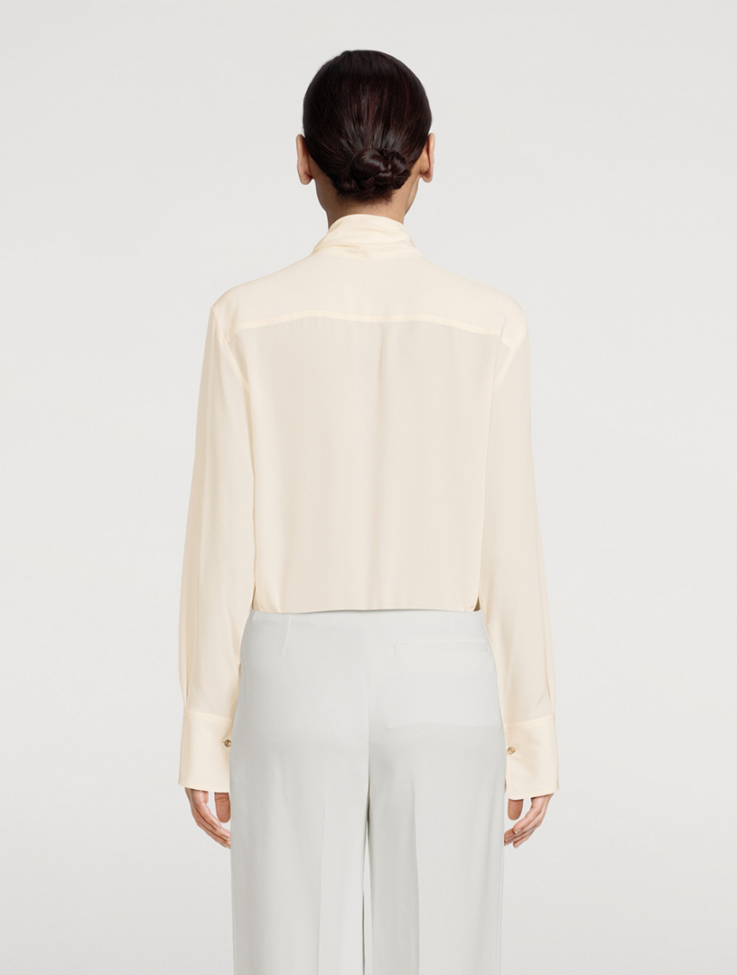 STELLA MCCARTNEY Crêpe De Chine Pussybow Blouse | Holt Renfrew