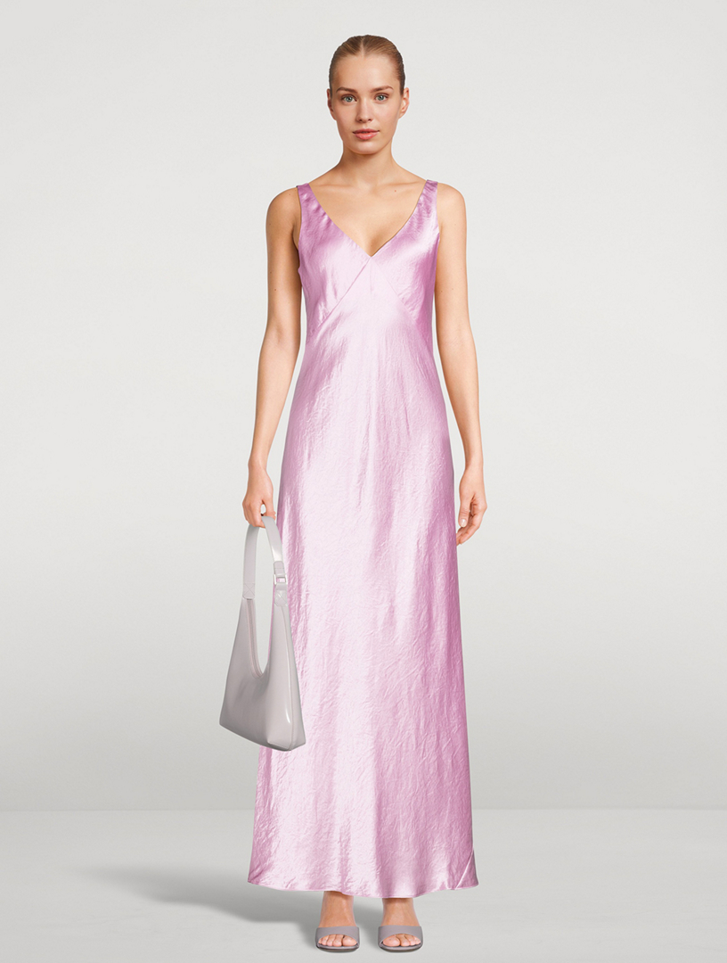 Valérinne Fadéa Bias-Cut Satin Maxi Dress