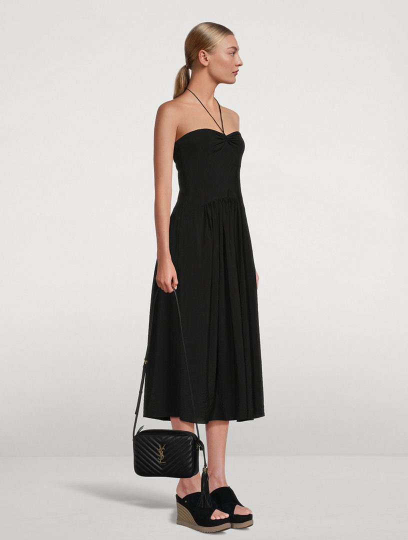 VINCE Ruched Halter Dress | Holt Renfrew