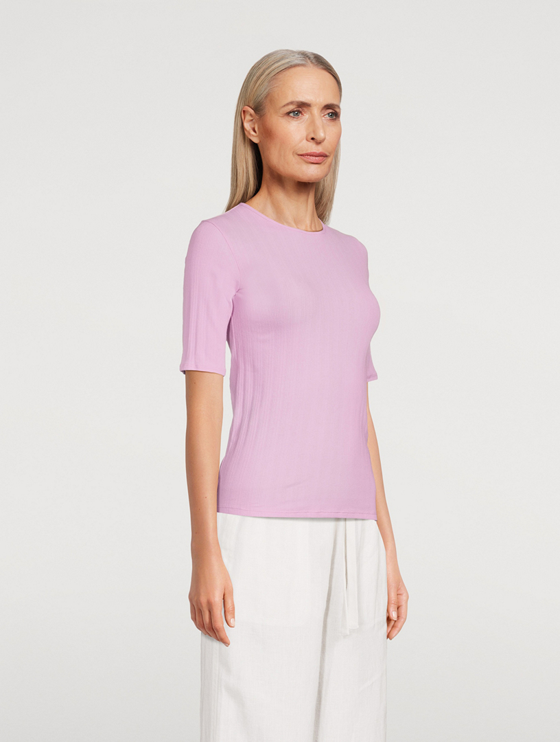 Elbow Sleeve Crewneck T-Shirt