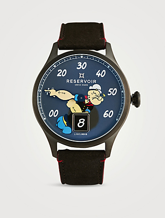 Titanium Leather Strap Watch