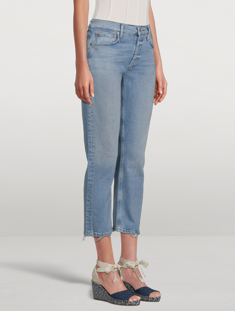 AGOLDE Riley High-Rise Straight-Leg Jeans | Holt Renfrew