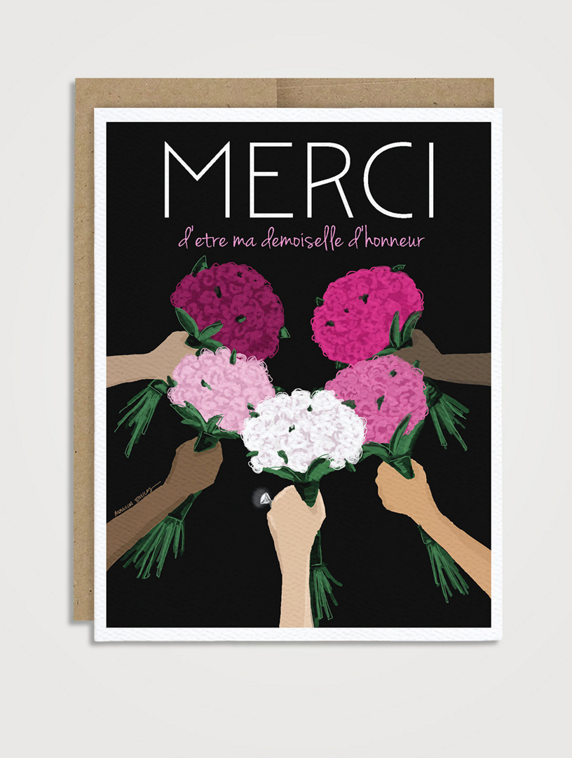 Floral Friends Bridesmaid Card - French
