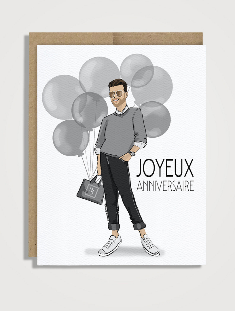 Menswear Moment Birthday Card - French