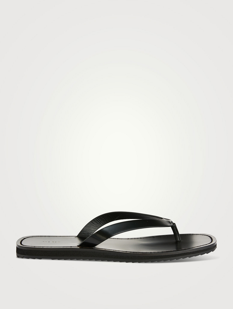 Flat leather flip on sale flops