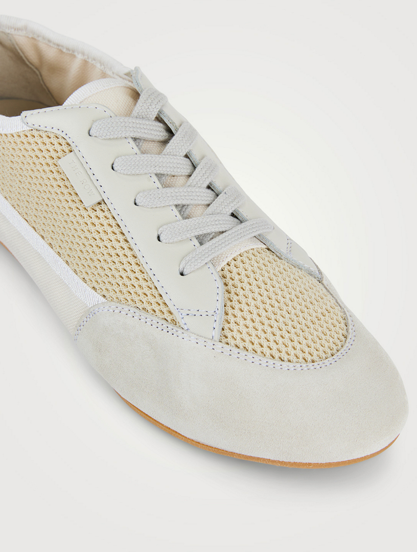 THE ROW Bonnie Suede And Mesh Sneakers | Holt Renfrew