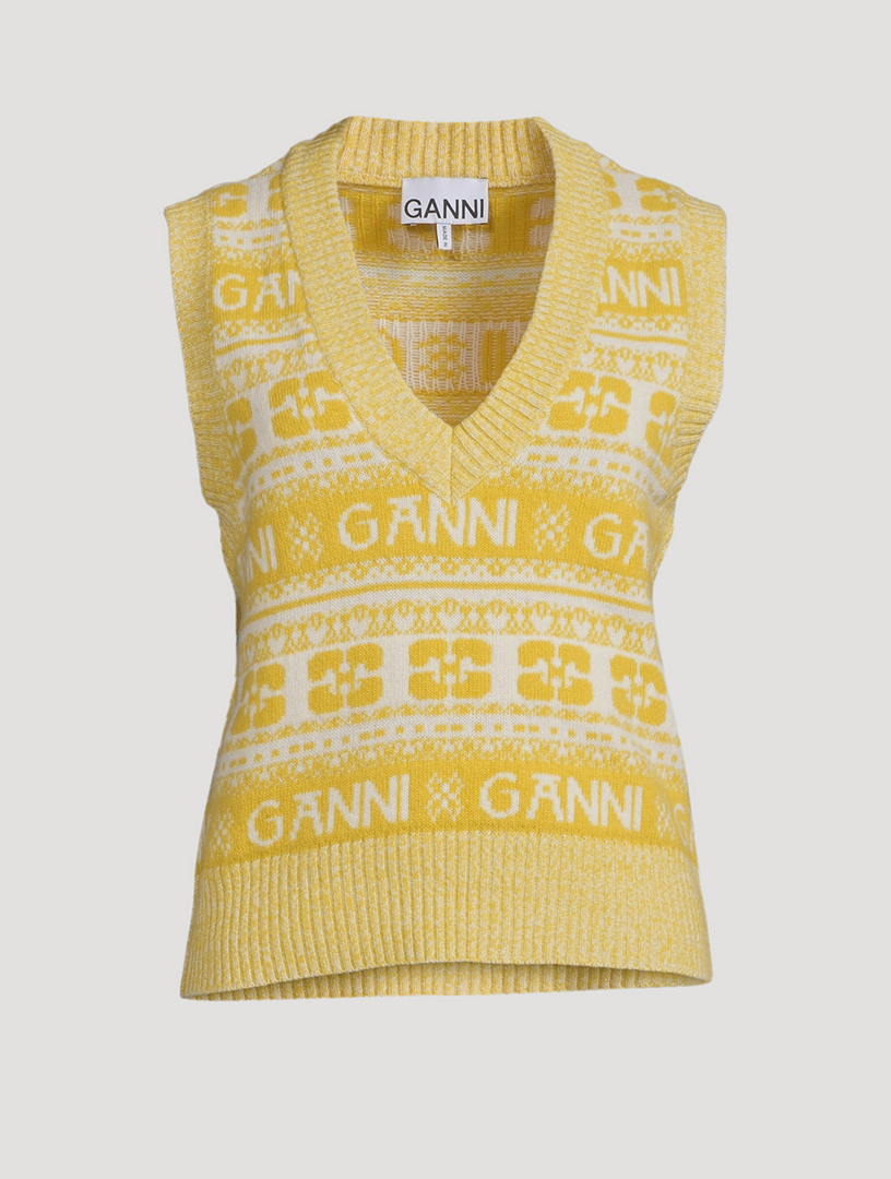 Logo Jacquard Sweater Vest