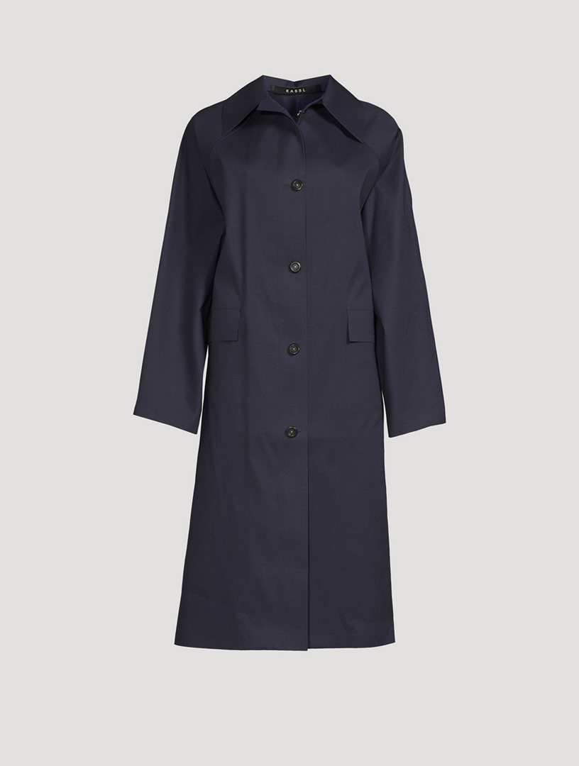 THEORY Double-Breasted Suede Trench Coat | Holt Renfrew