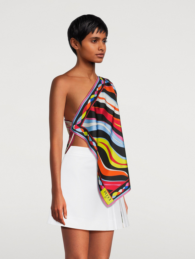 PUCCI Silk Asymmetric Top | Holt Renfrew