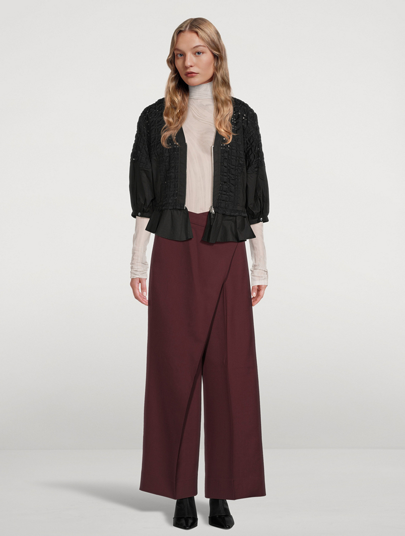 パンツ Acne Studios Wool Blend Wrap Trousers ACNE STUDIOS Stretch Wool-Blend Wraparound Trousers | Holt