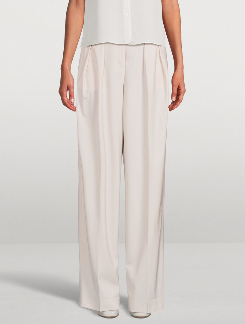 THEORY Stretch Wool Double Pleat Pants | Holt Renfrew