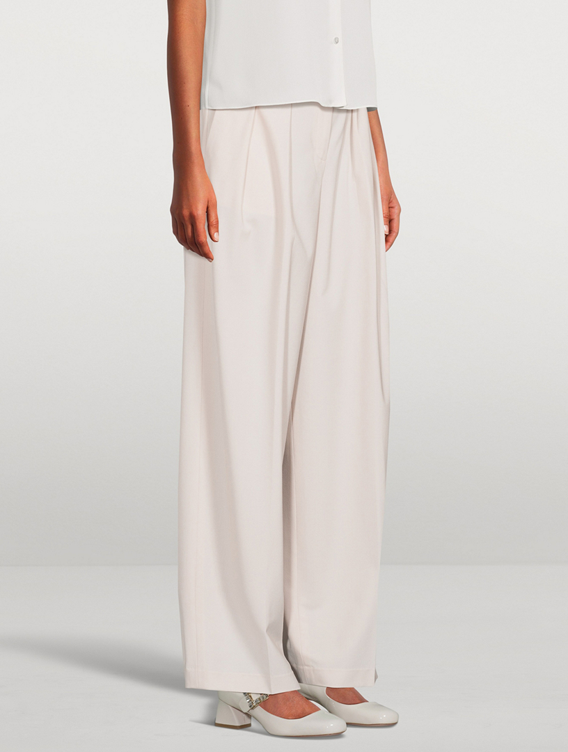 THEORY Stretch Wool Double Pleat Pants | Holt Renfrew