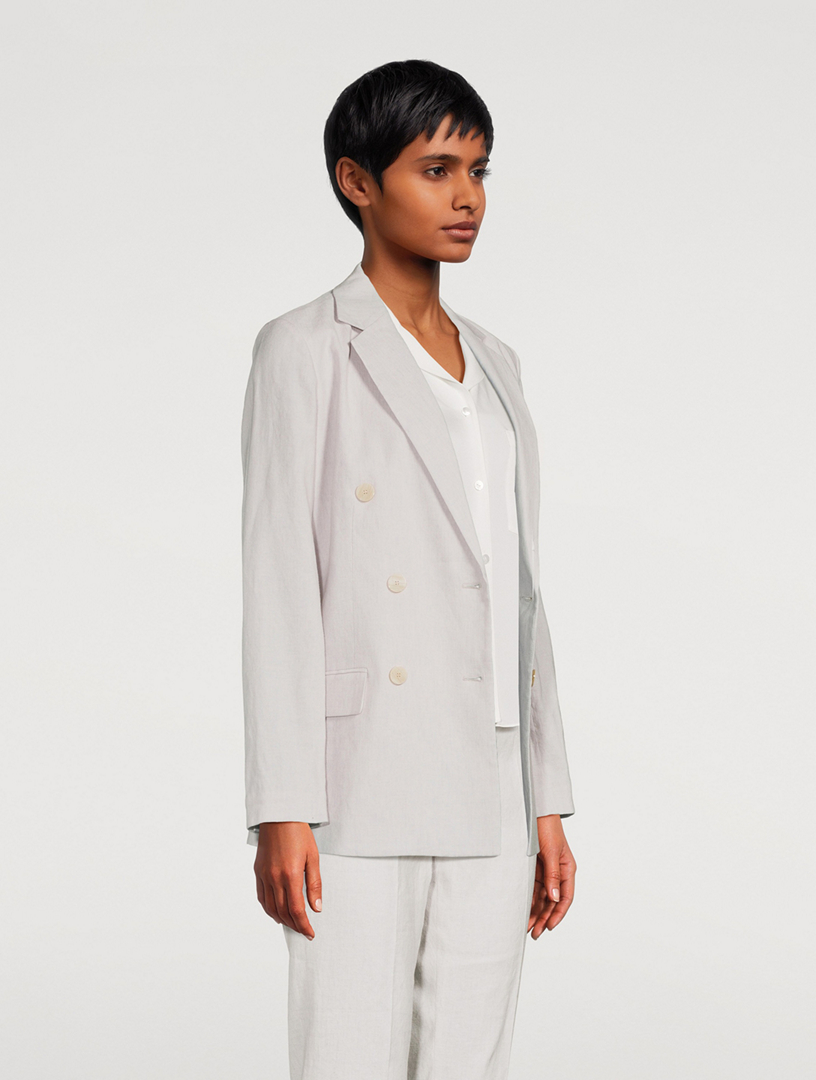 Double-Breasted Good Linen Blazer