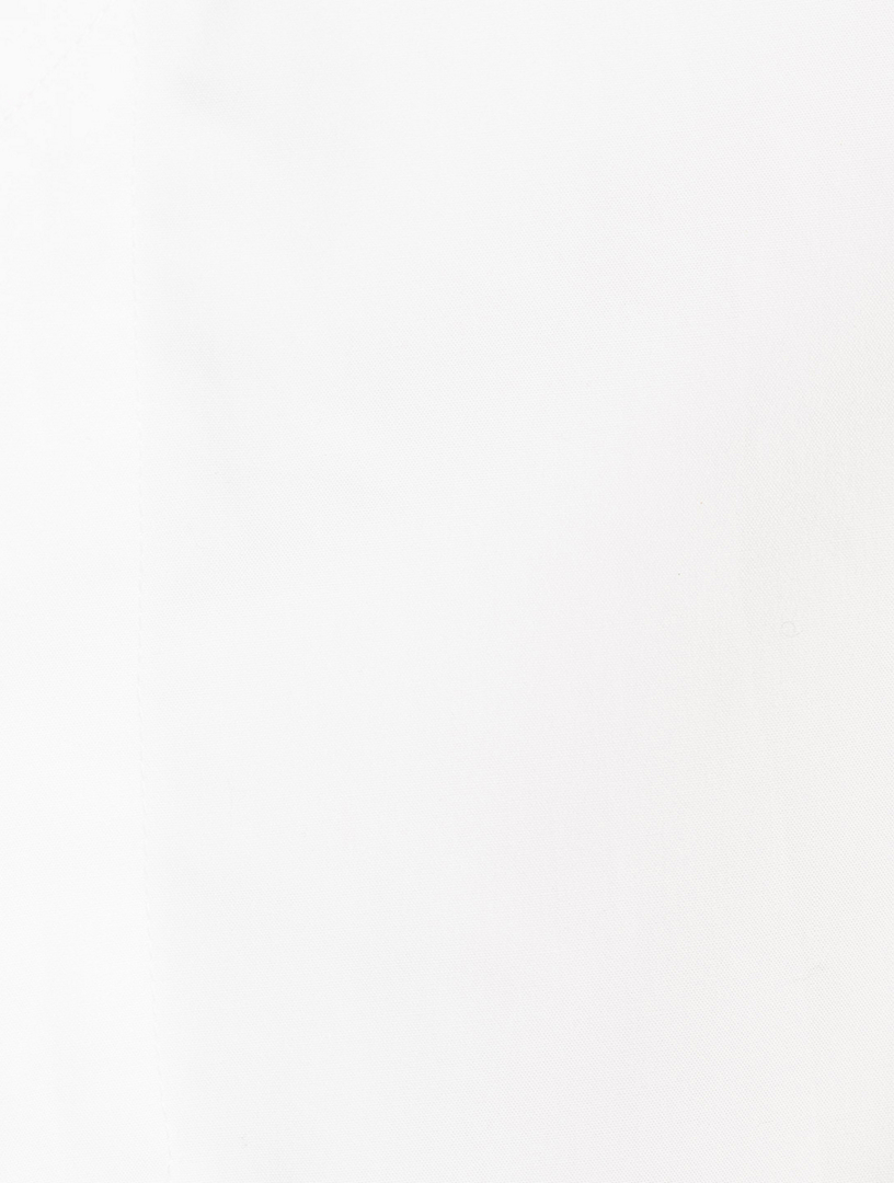 Cut-Out Cropped Poplin Shirt