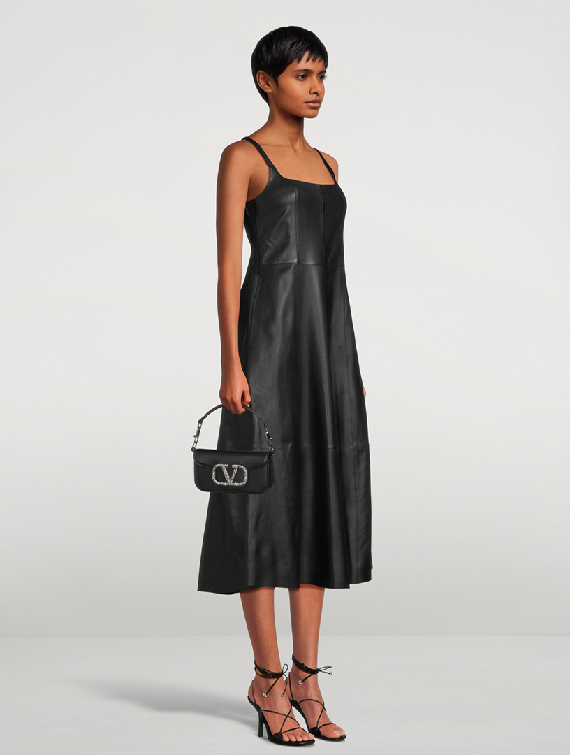VINCE Leather Midi Dress Holt Renfrew