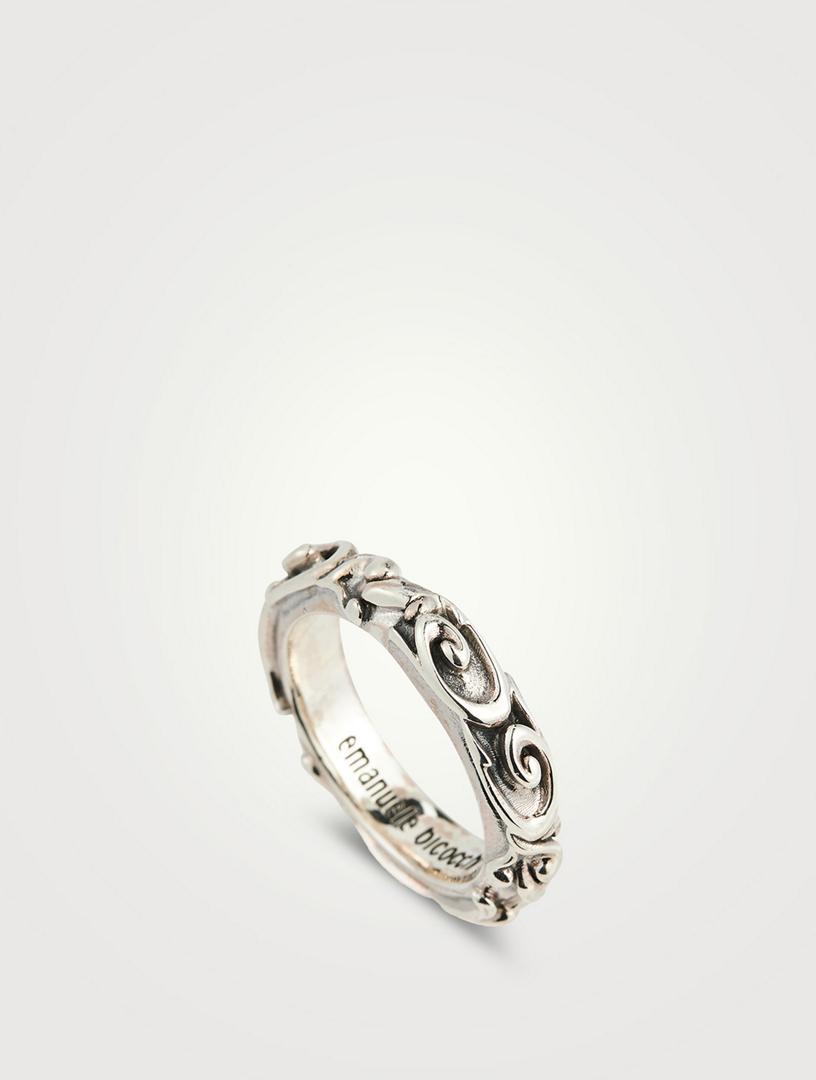 Silver Arabesque Band Ring