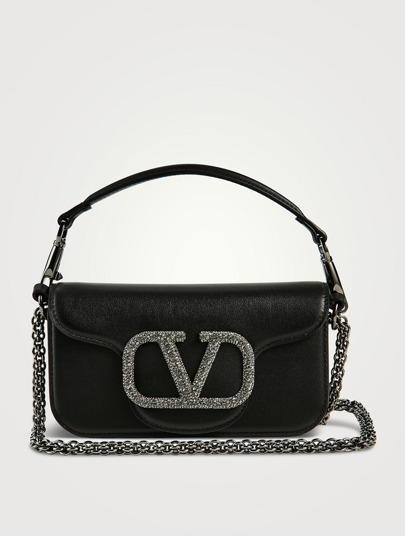VALENTINO GARAVANI Small Roman Stud Embellished Shoulder Chain Bag