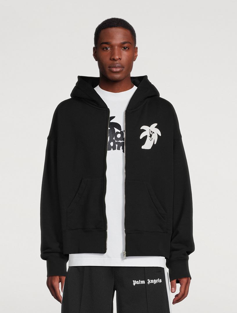PALM ANGELS Hunter Zip-Front Hoodie | Holt Renfrew