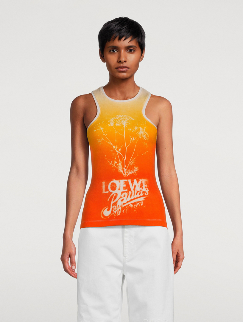 美品　LOEWE Paula's Ibiza タンクトップ LOEWE - Paula's Ibiza Logo-Embroidered Printed Cotton-Jersey