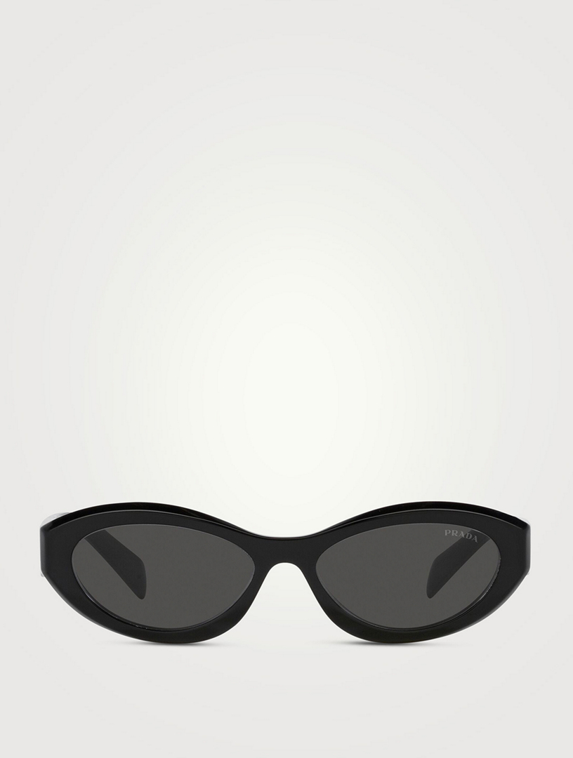 PRADA Oval Cat Eye Sunglasses  Black