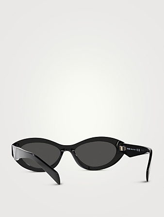 PRADA Oval Cat Eye Sunglasses  Black