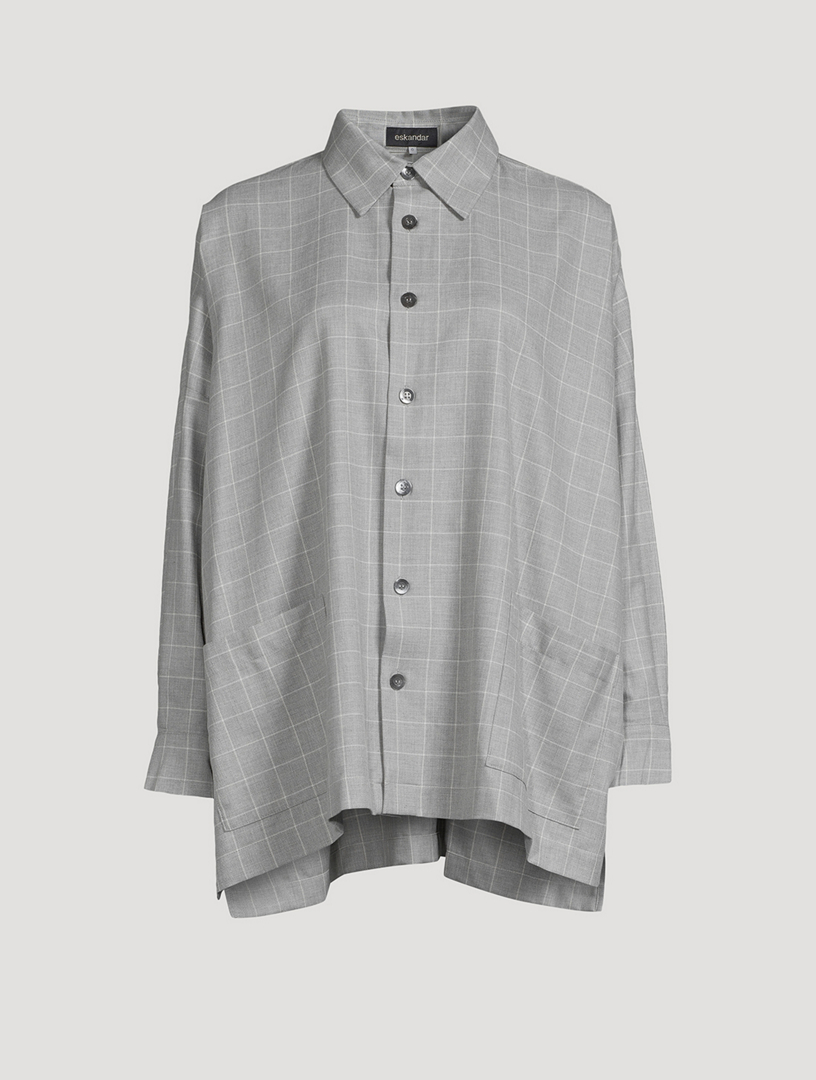 Oversized Step-Hem Cotton Shirt