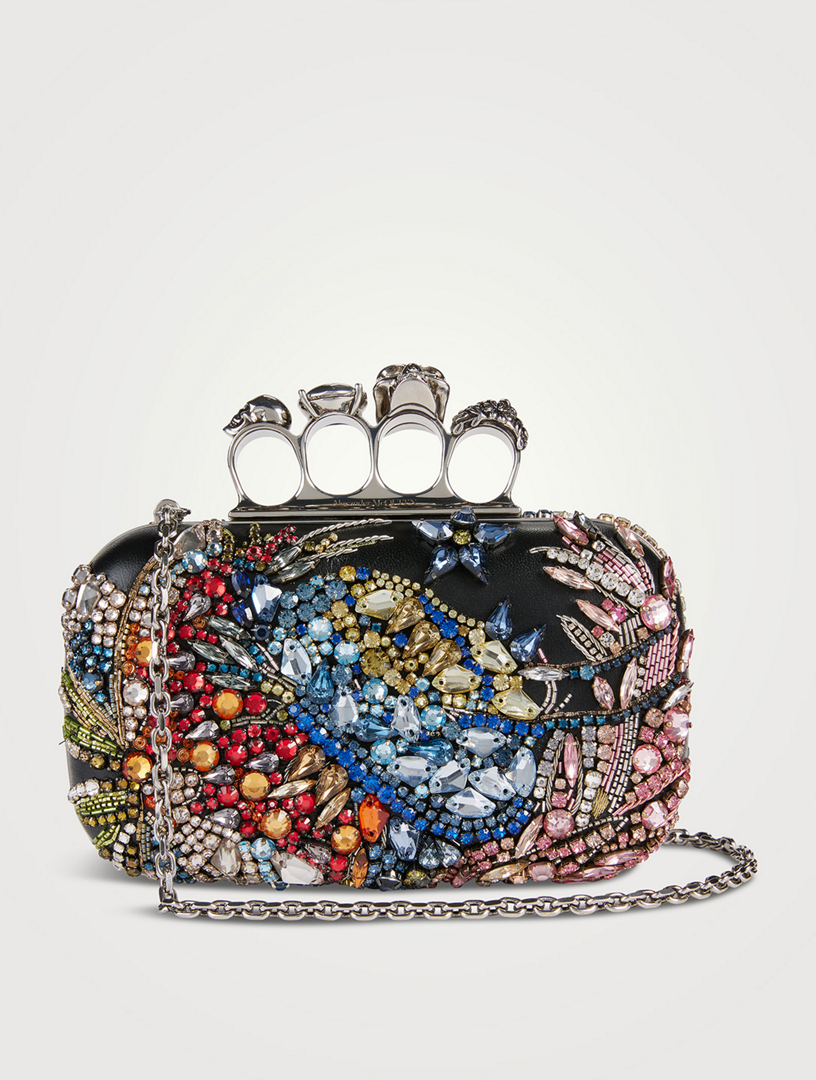 ALEXANDER MCQUEEN Knuckle Leather Clutch Holt Renfrew