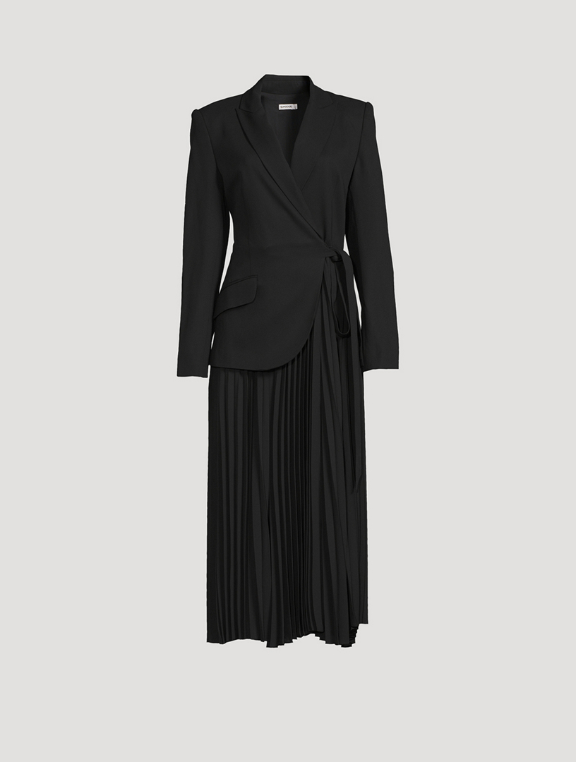 Pleated 2025 blazer dress