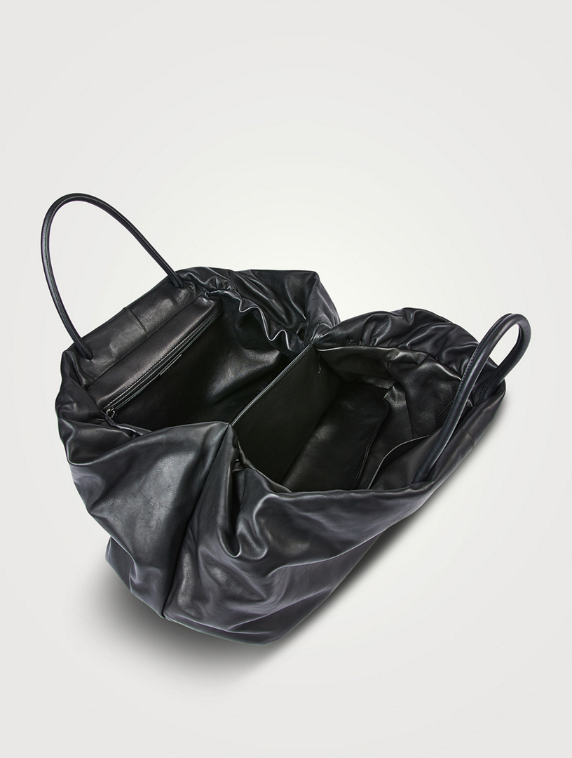 Elio Bourse Leather Tote Bag