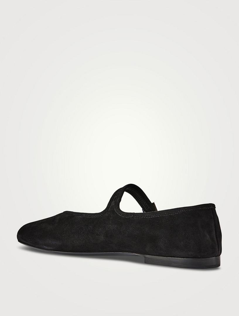 THE ROW Boheme Suede Mary Jane Ballet Flats Holt Renfrew