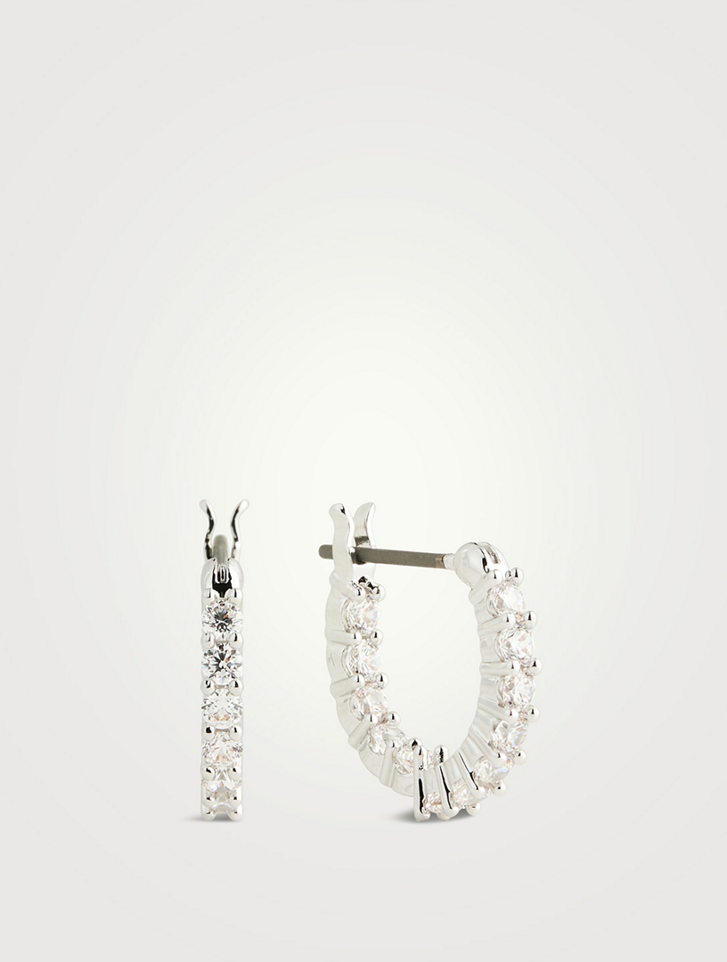 Mini Vittore Hoop Earrings With Crystals