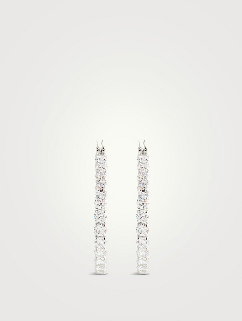 Matrix Crystal Hoop Earrings