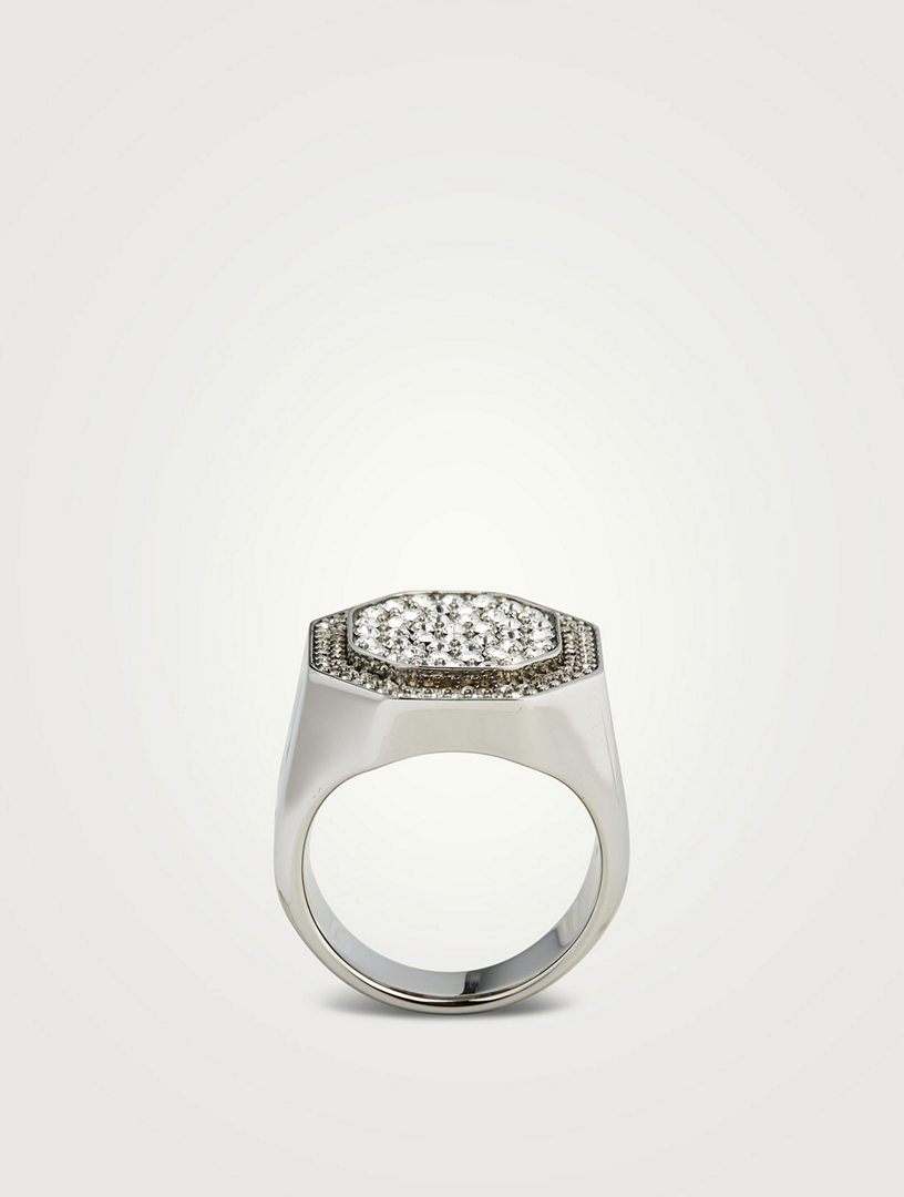 Dextera Crystal Signet Ring