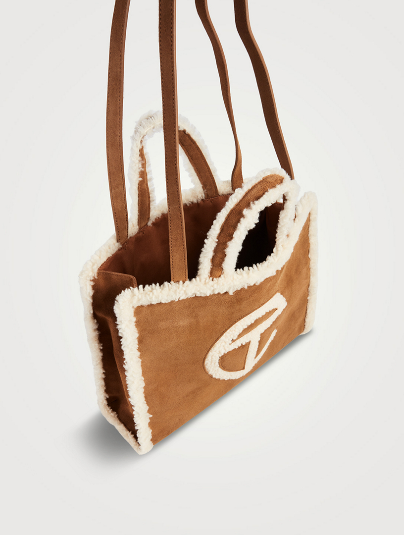 UGG x Telfar Shopping Bag Small Chestnut in Shearling