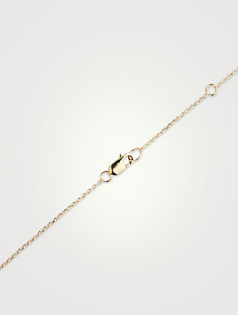 ANZIE Mini Royale 14K Gold Evil Eye Necklace With Diamonds  Neutral