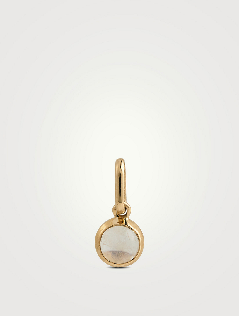 Bonheur 14K Gold Pendant Charm With Moonstone