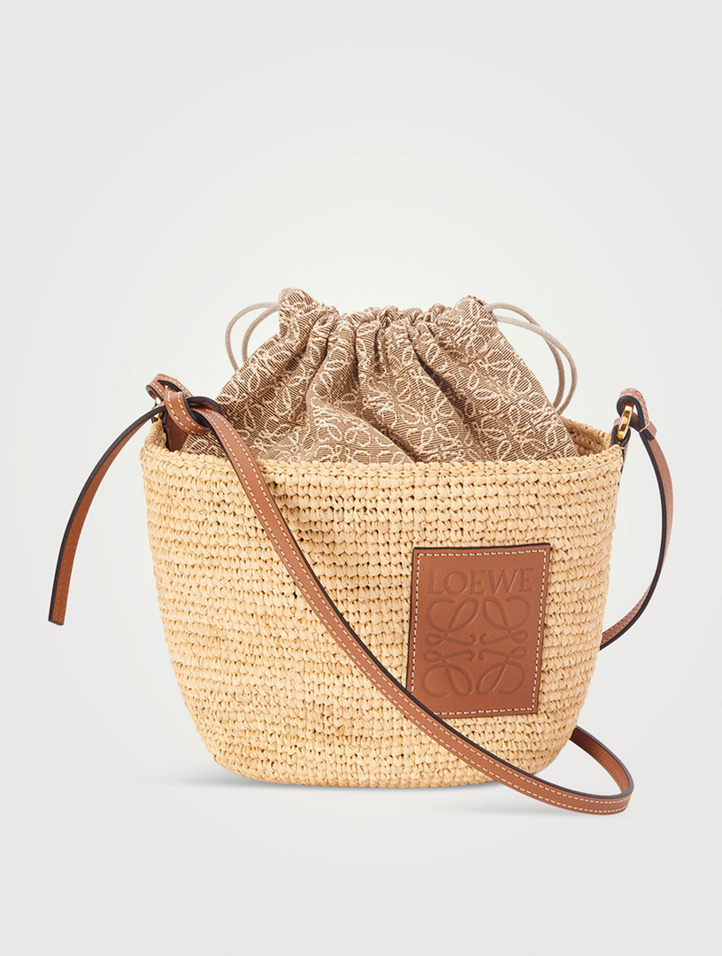 Loewe Neutrals Anagram Bucket Bag