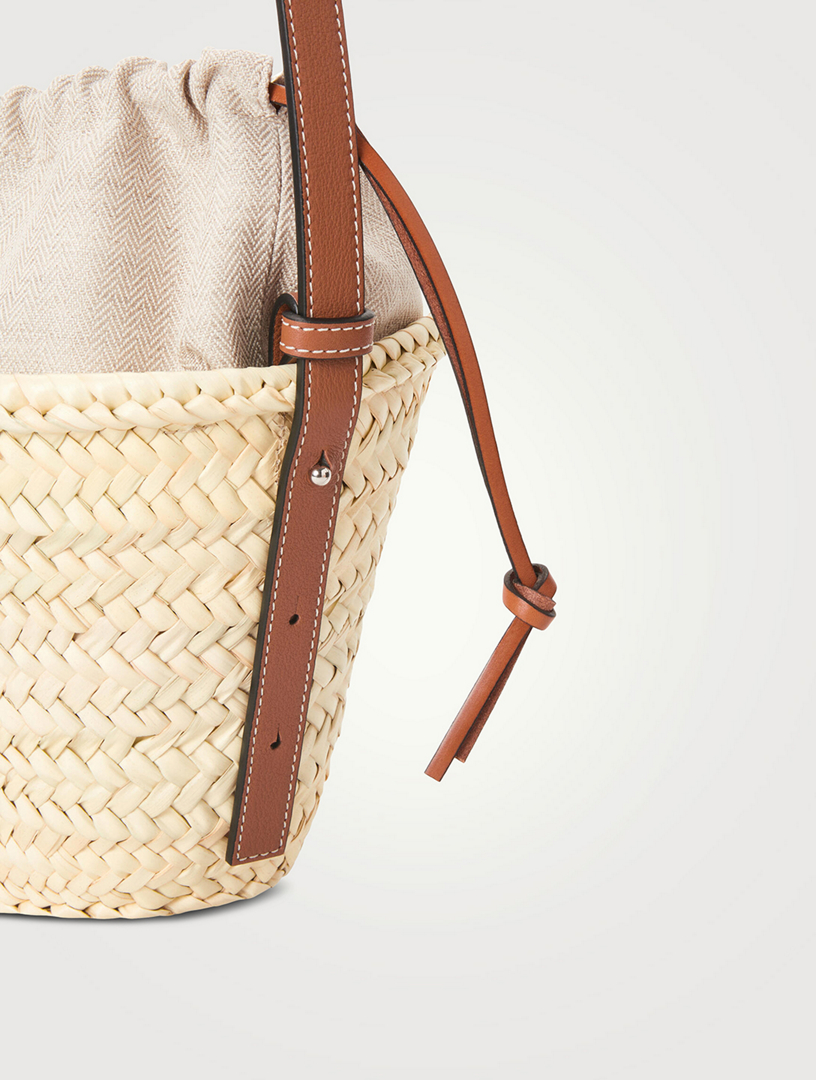 Loewe x Paula's Ibiza Drawstring Bucket Bag | Natural and Tan | Os | The Webster