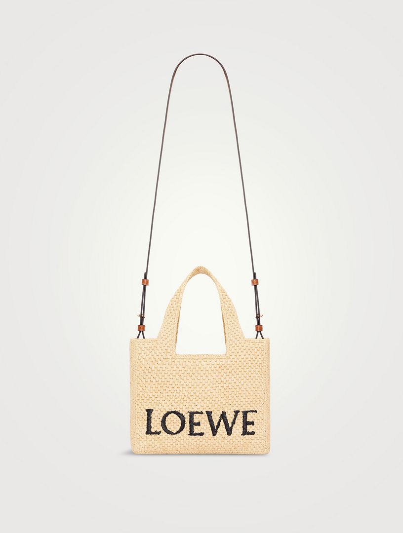 RAFFIA READY 🤎 featuring the Loewe A5 Raffia Tote Bag in natural