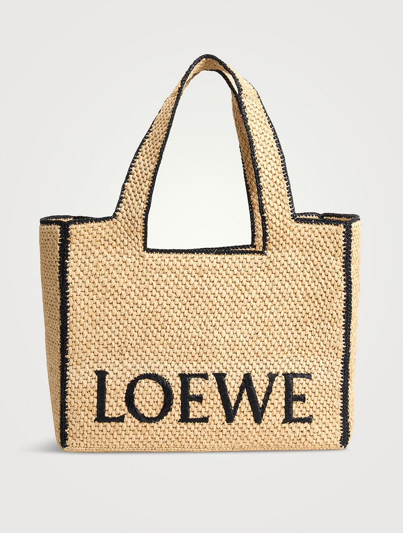 Standard A 4 Raffia Tote Bag in Neutrals - Loewe