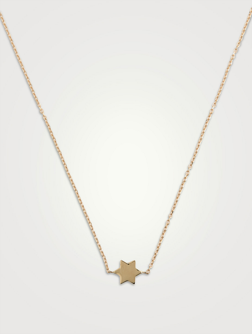 Love Letter 14K Gold Star Of David Necklace