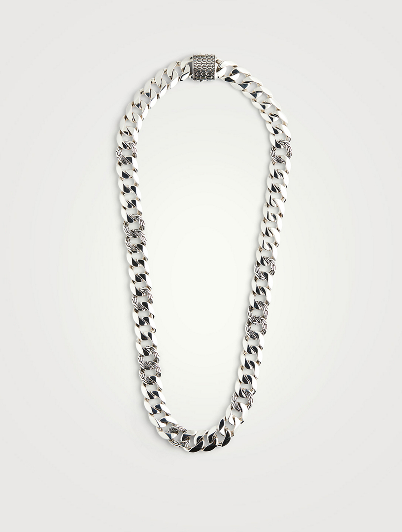 John Hardy Classic Chain Silver 14mm Curb Chain Necklace 22