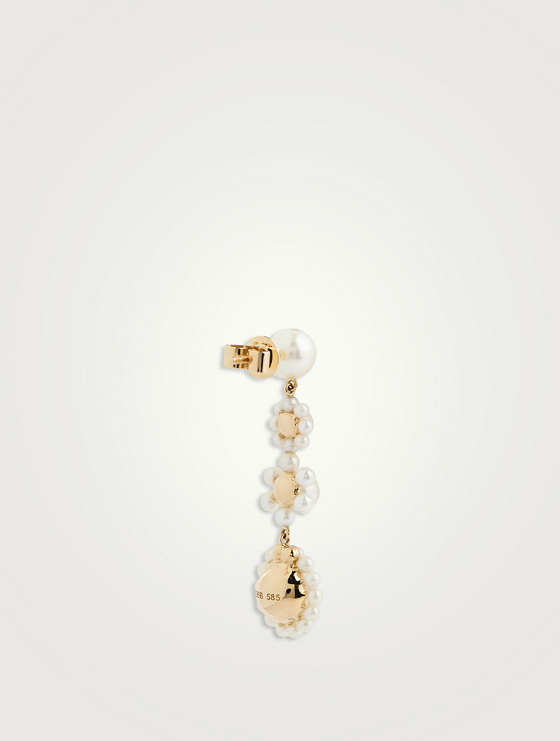Fleur Jeanne Pearl Drop Earrings