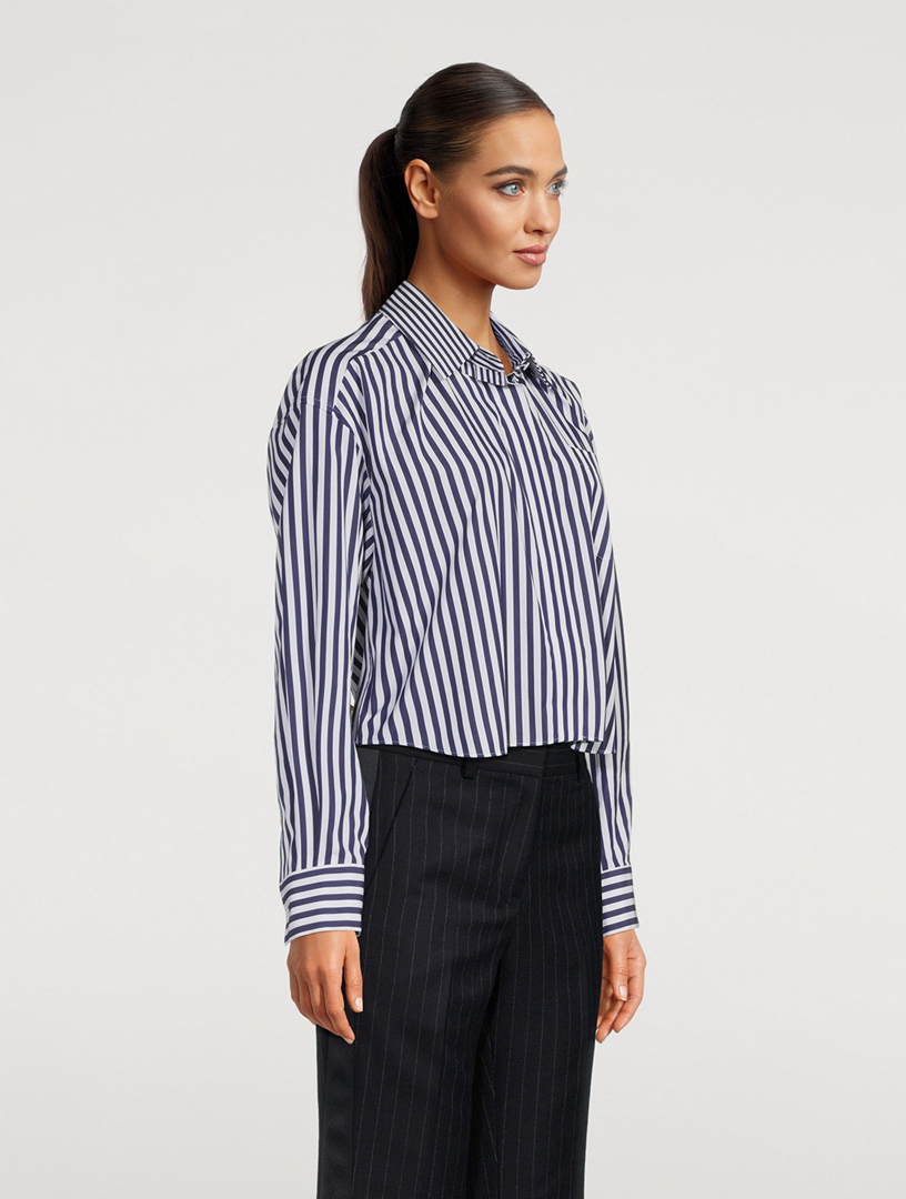 SACAI Sacai x Thomas Mason Poplin Shirt In Stripe Print