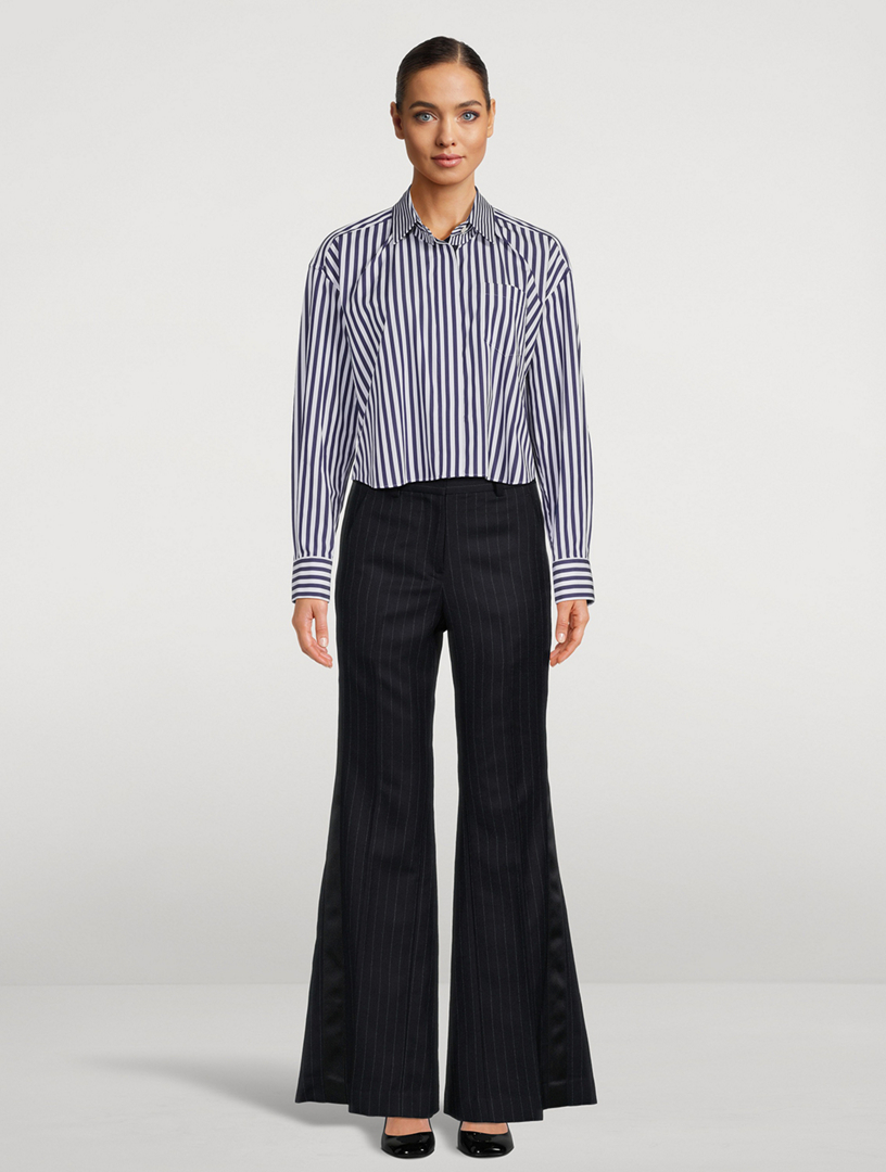 SACAI Sacai x Thomas Mason Poplin Shirt In Stripe Print
