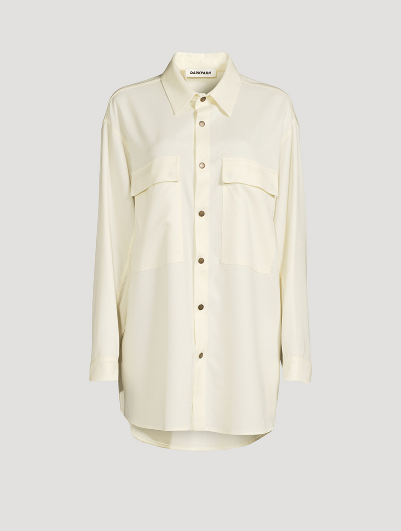 Chemisier Julie en sergé de laine vierge