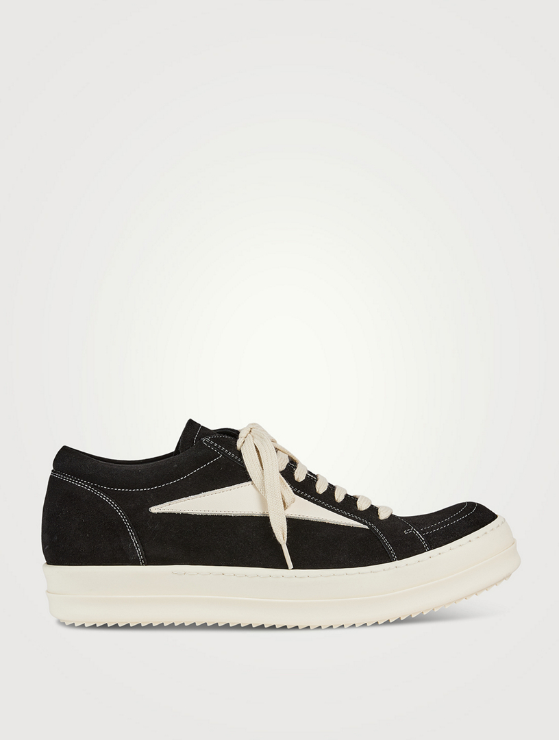 RICK OWENS Luxor Vintage Velour Suede And Leather Sneakers | Holt