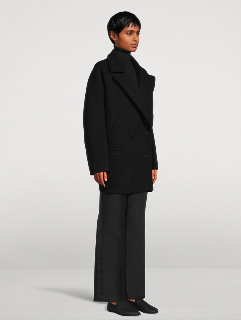 Atis Double Breasted Wool And Cashmere Coat